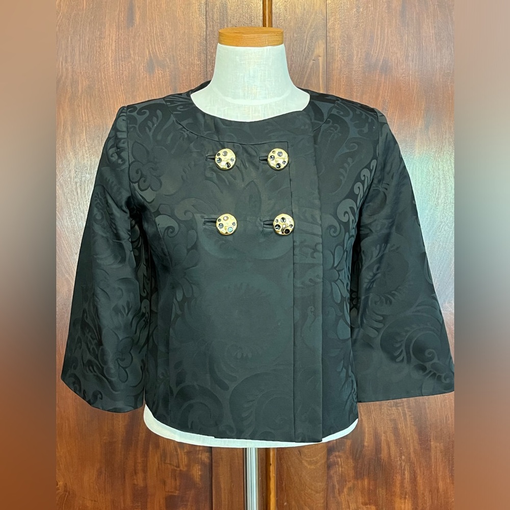 An Original Milly black damask wool blend jacket